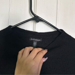 Eileen Fisher Classic Black Wool Top